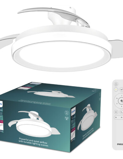 Bliss Takfläkt från Philips diameter 106cm med utfällda blad